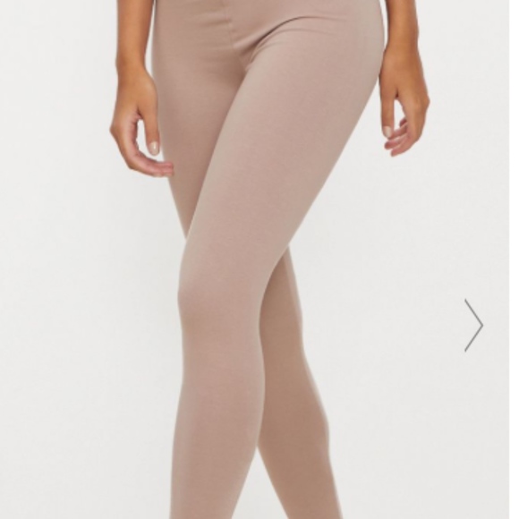 PRETTYLITTLETHING TAUPE LEGGINGS - Picture 3 of 3